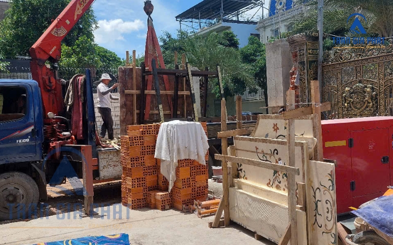 Đơn hàng đá hoa văn Trần Gia Phát tới công trình