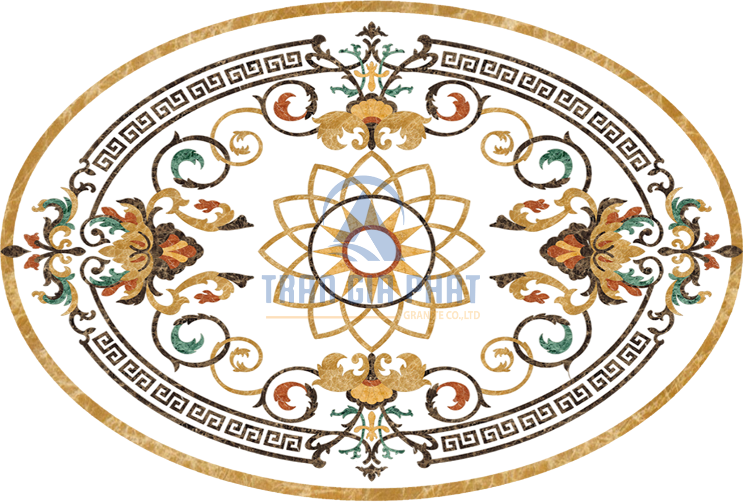 Đá Hoa Văn Bầu Dục EL02