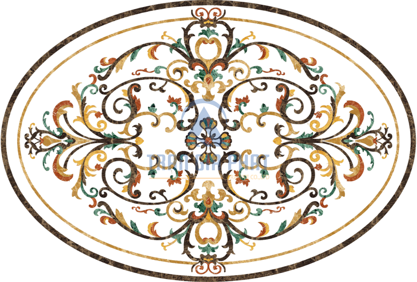 Đá Hoa Văn Bầu Dục EL04