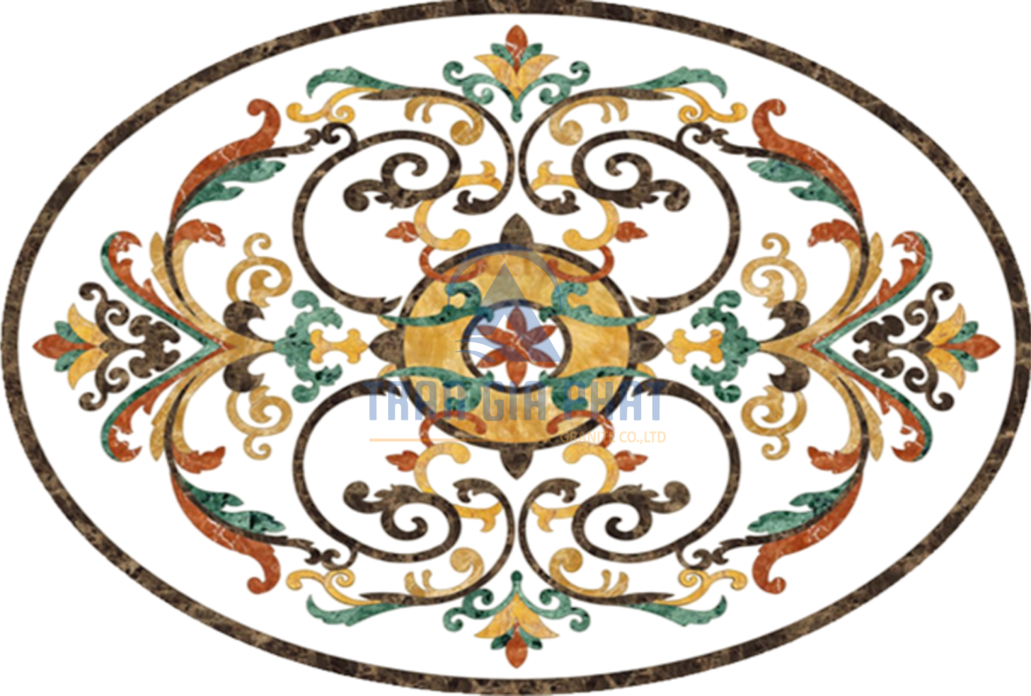 Đá Hoa Văn Bầu Dục EL05