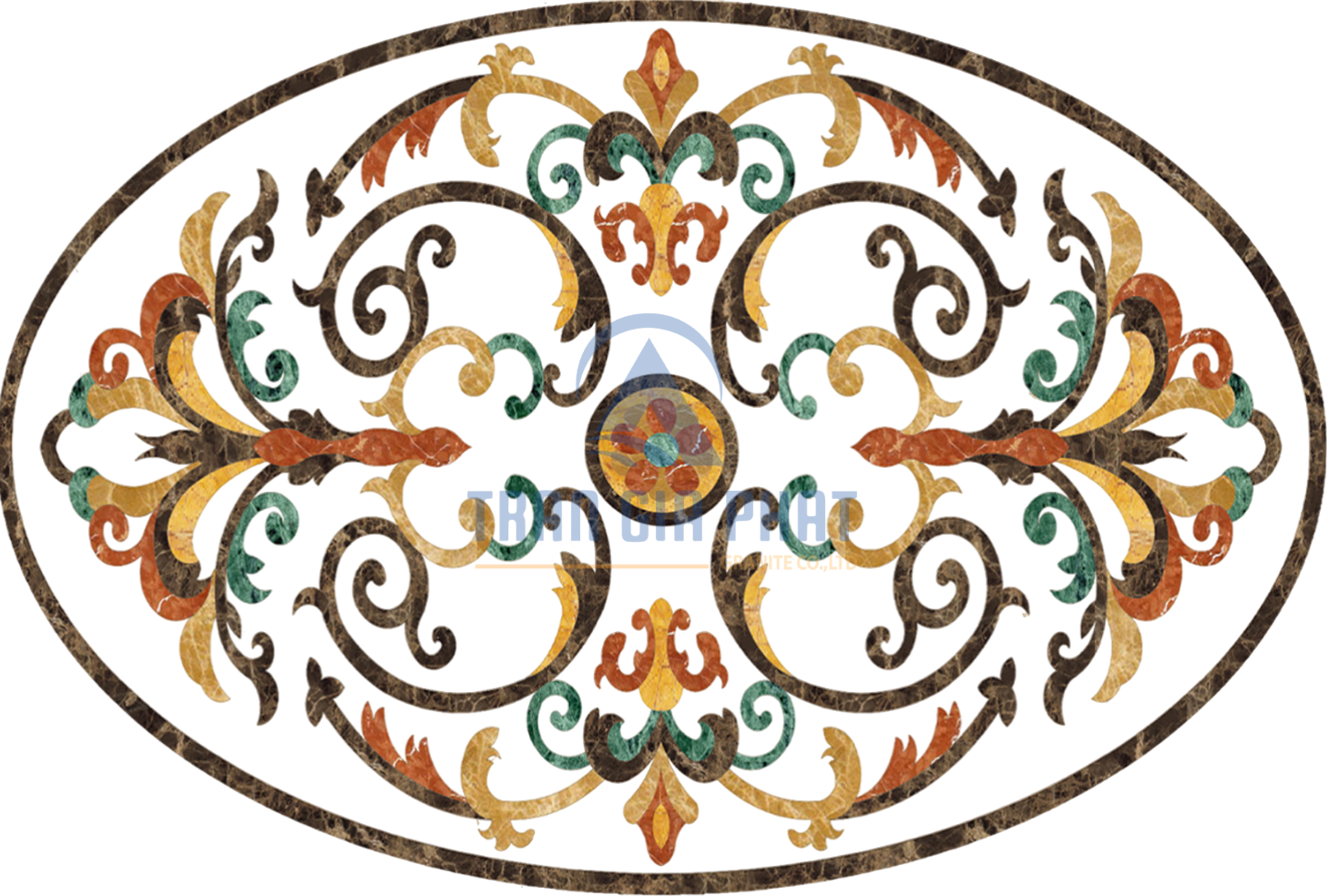 Đá Hoa Văn Bầu Dục EL06