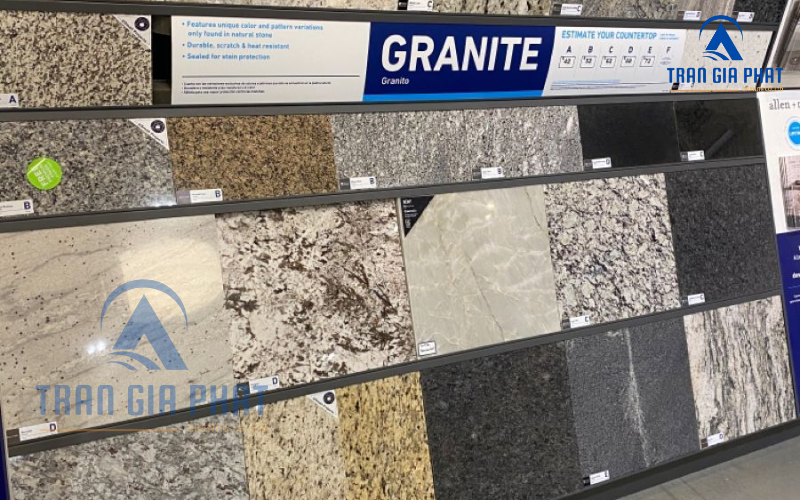 Hình ảnh đá granite trưng bày