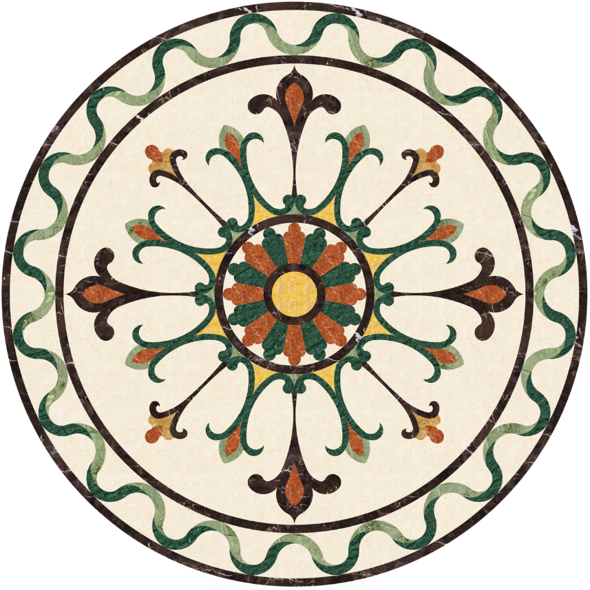 Đá Hoa Văn Tròn Cổ Điển C115