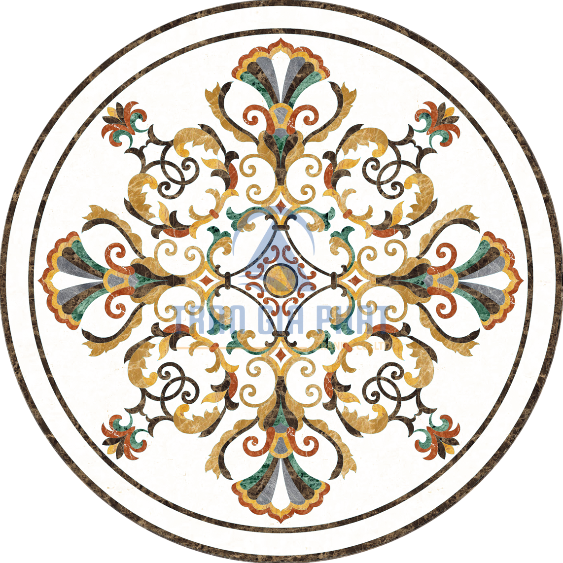 Đá Hoa Văn Tròn Cổ Điển C032