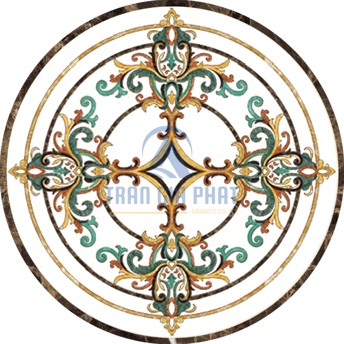 Đá Hoa Văn Tròn Cổ Điển C033