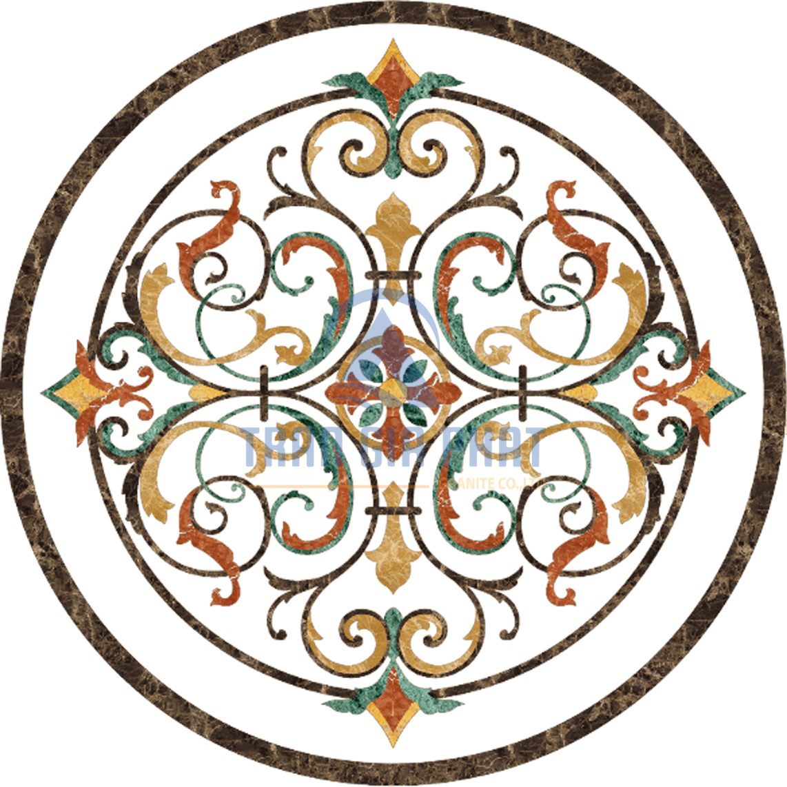 Đá Hoa Văn Tròn Cổ Điển C037