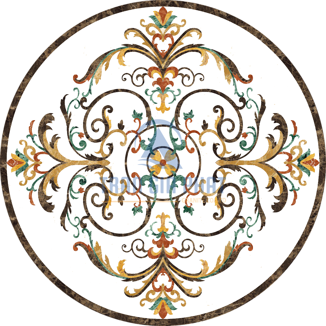 Đá Hoa Văn Tròn Cổ Điển C044