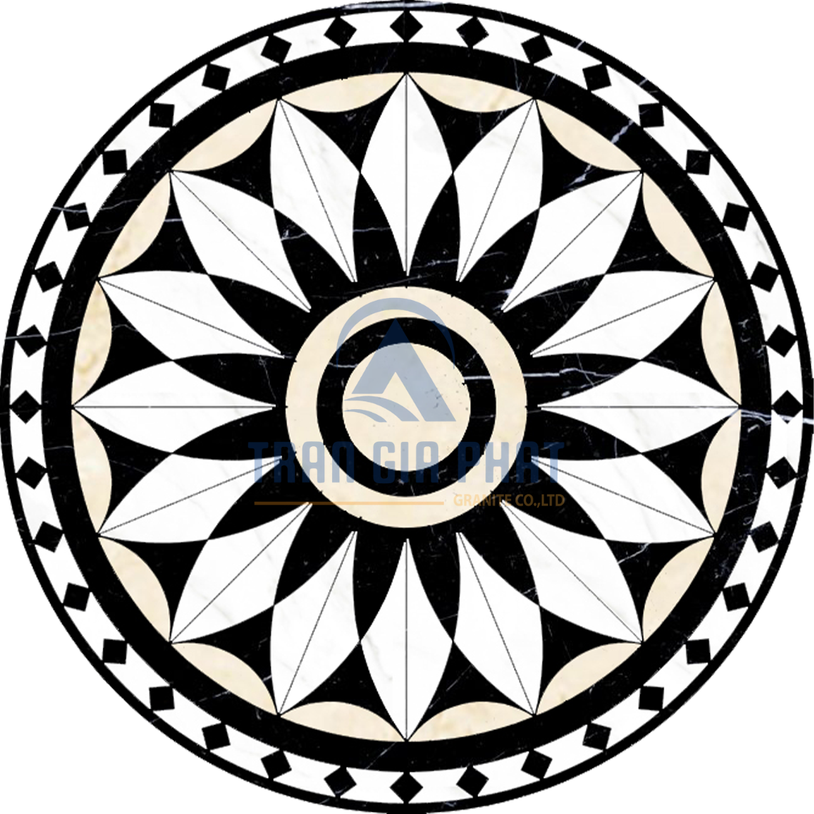 Đá Hoa Văn Tròn Hiện Đại C047