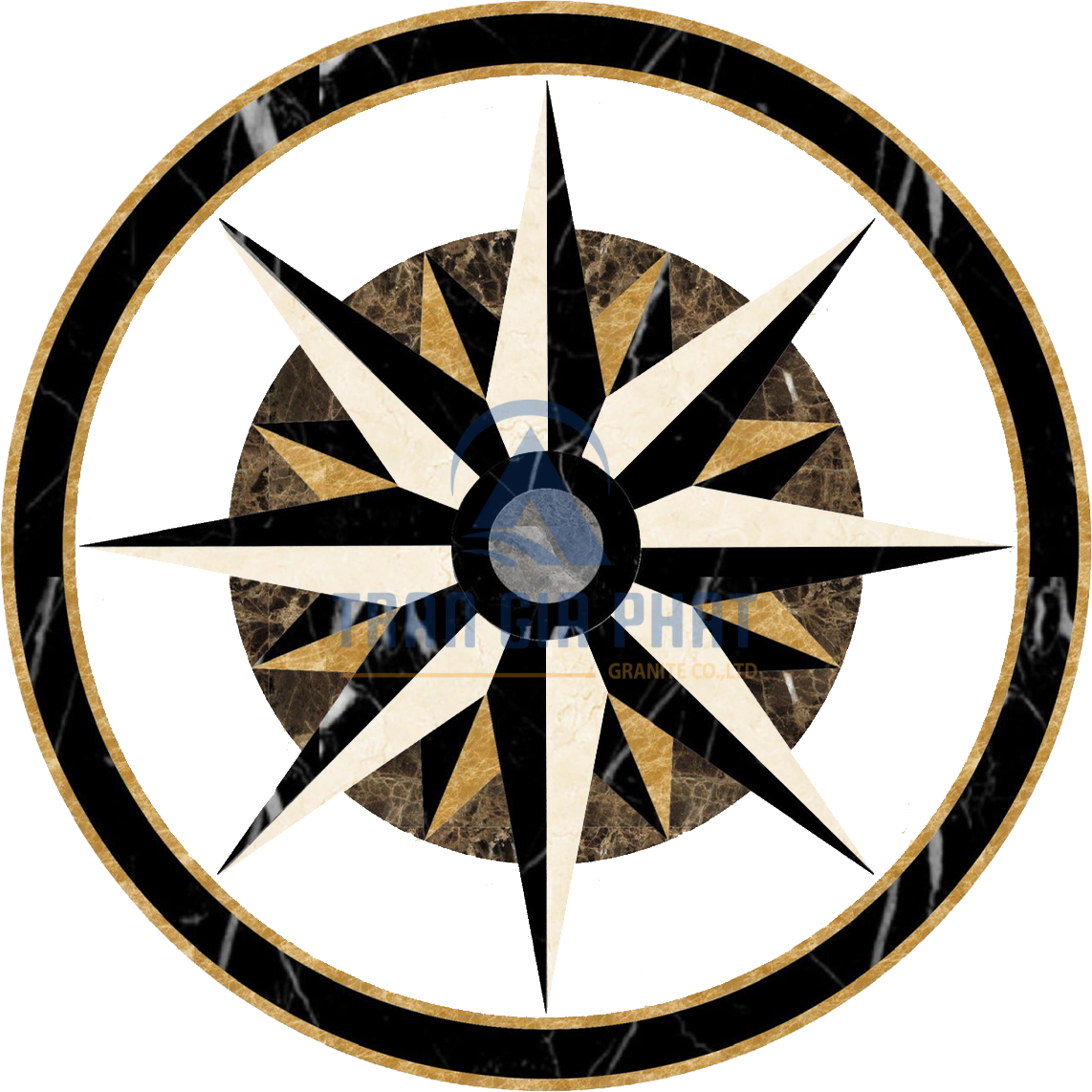 Đá Hoa Văn Tròn Hiện Đại C052