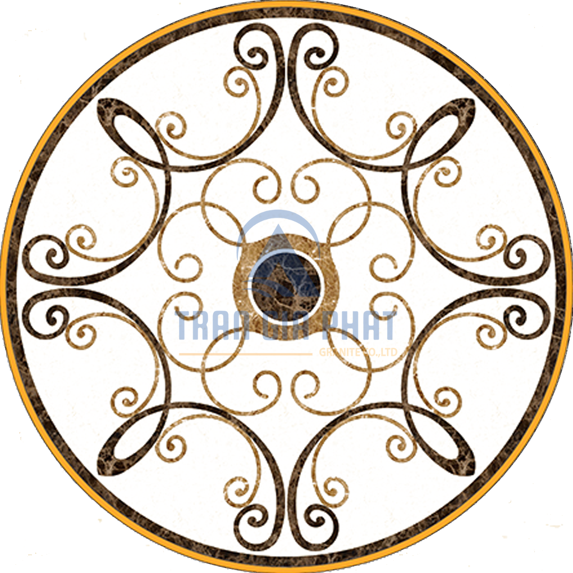 Đá Hoa Văn Tròn Hiện Đại C055