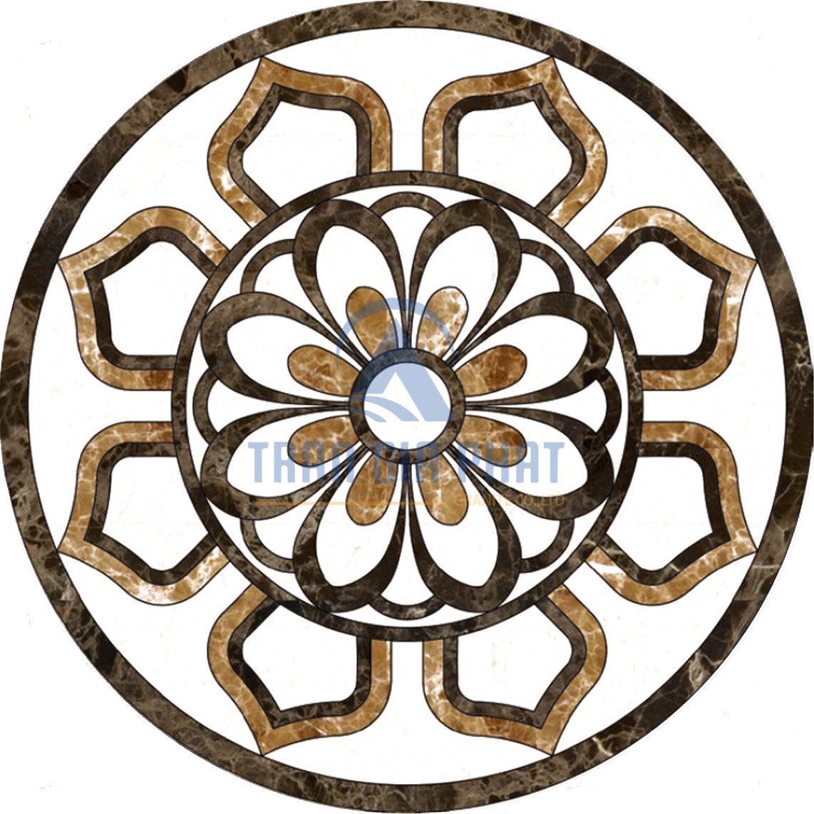 Đá Hoa Văn Tròn Hiện Đại C058