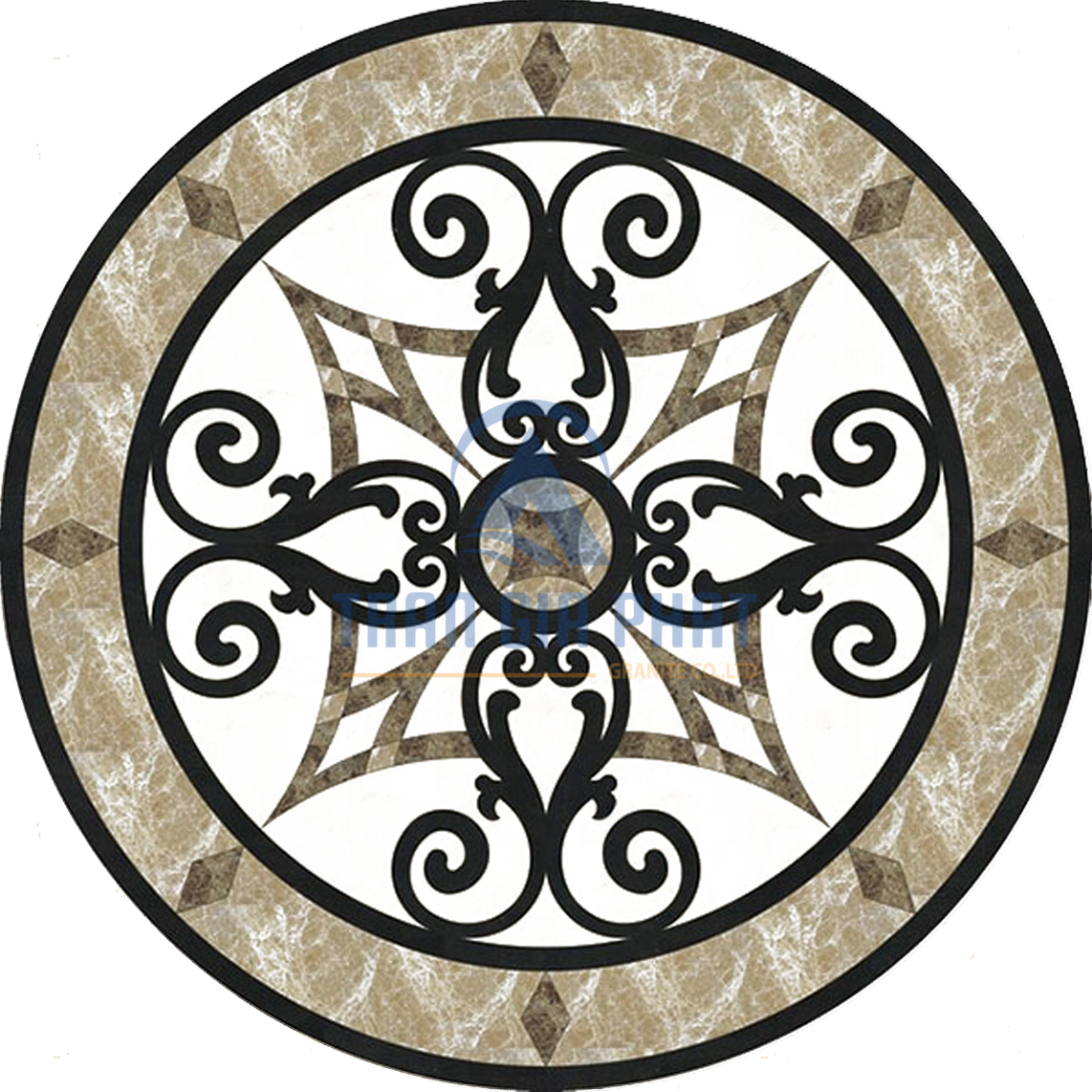 Đá Hoa Văn Tròn Hiện Đại C061