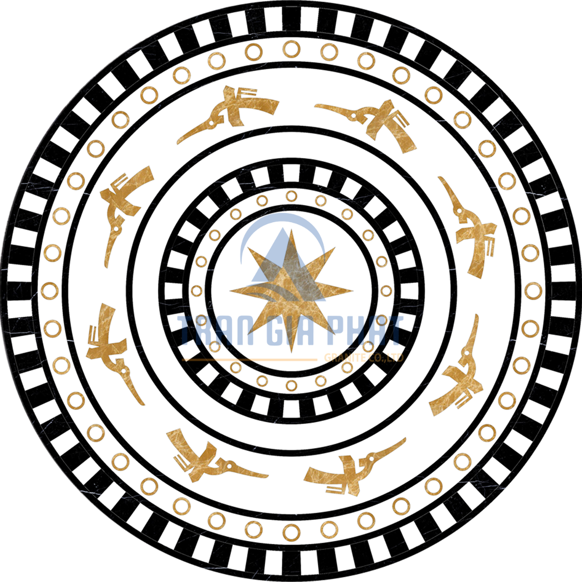 Đá Hoa Văn Trống Đồng C067