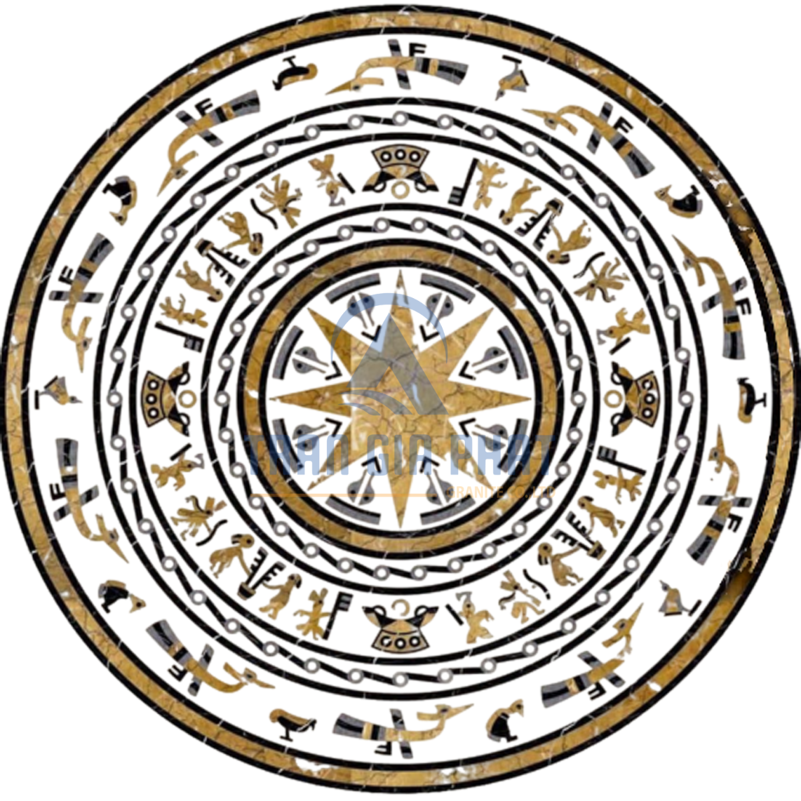 Đá Hoa Văn Trống Đồng C068