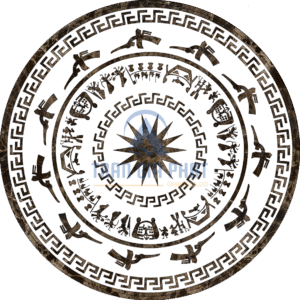 Đá Hoa Văn Trống Đồng C070