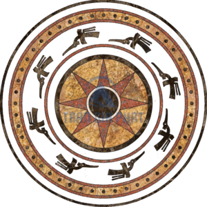 Đá Hoa Văn Trống Đồng C071