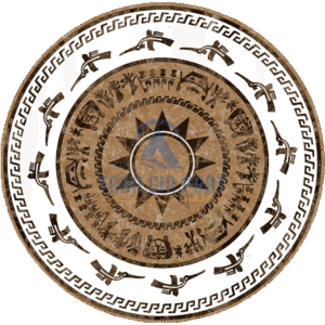 Đá Hoa Văn Trống Đồng C072