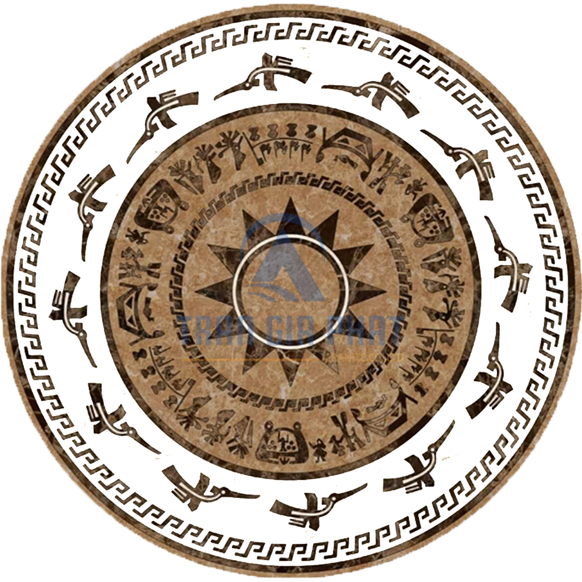 Đá Hoa Văn Trống Đồng C072