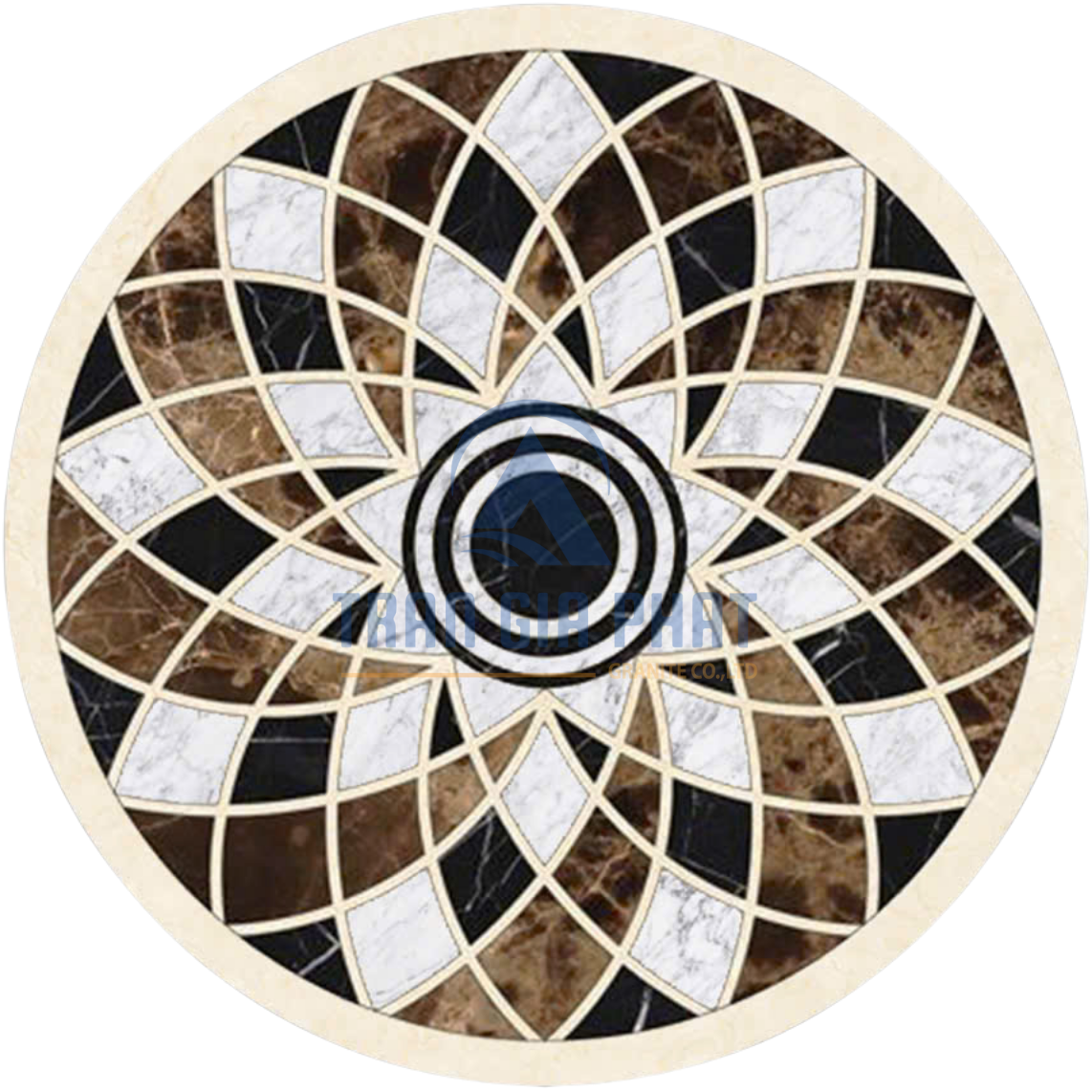 Đá Hoa Văn Tròn Hiện Đại C080