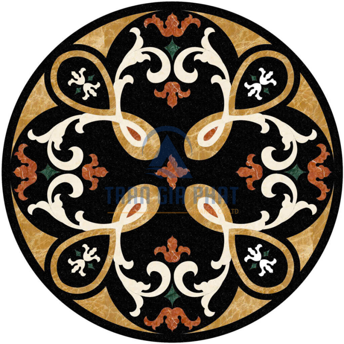 Đá Hoa Văn Tròn Cổ Điển C090