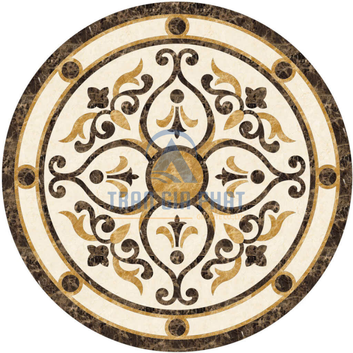 Đá Hoa Văn Tròn Hiện Đại C096