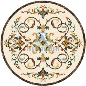 Đá Hoa Văn Tròn Cổ Điển C098