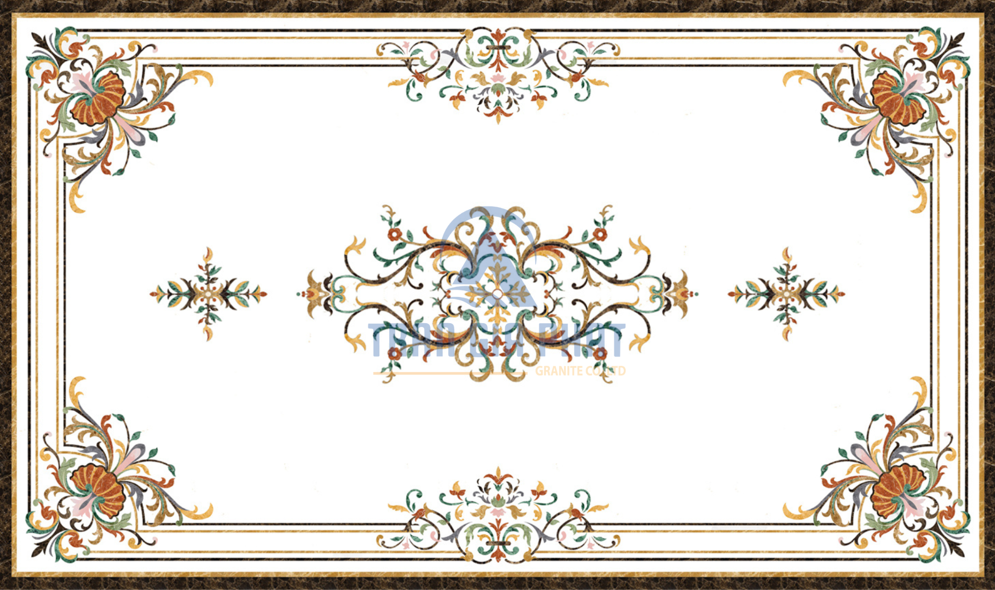 Đá hoa văn chữ nhật cao cấp R001