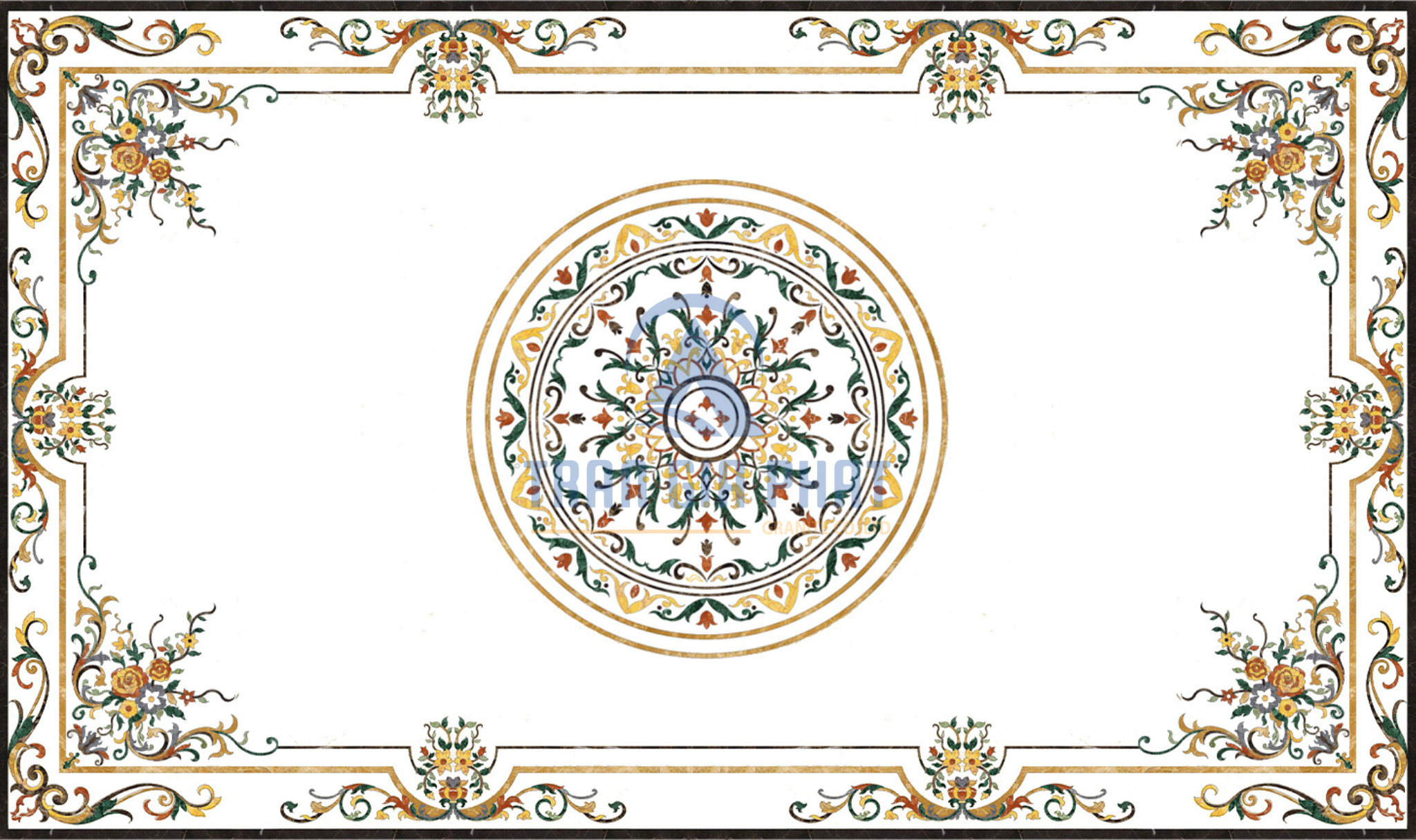 Đá hoa văn chữ nhật cao cấp R002