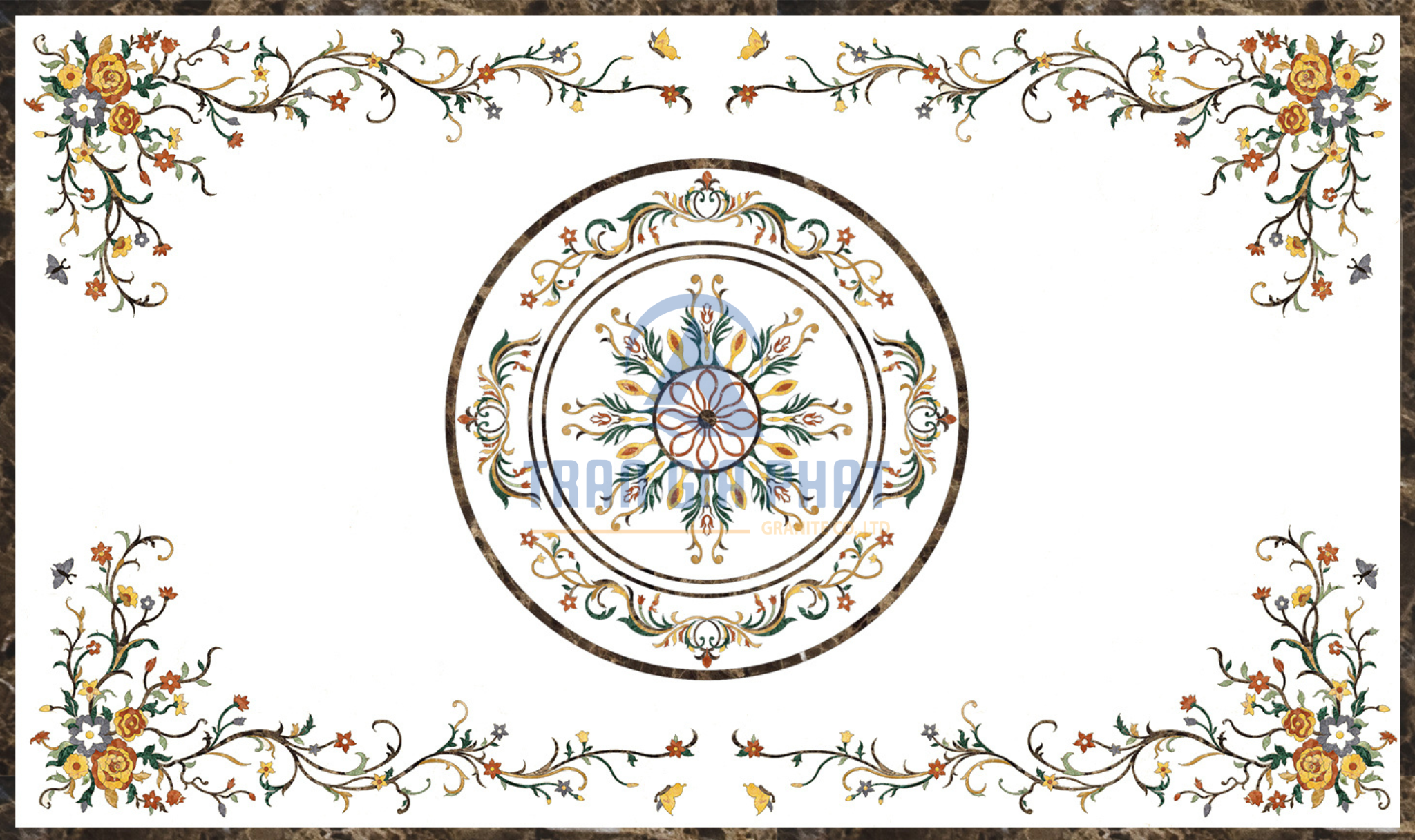 Đá hoa văn chữ nhật cao cấp R003