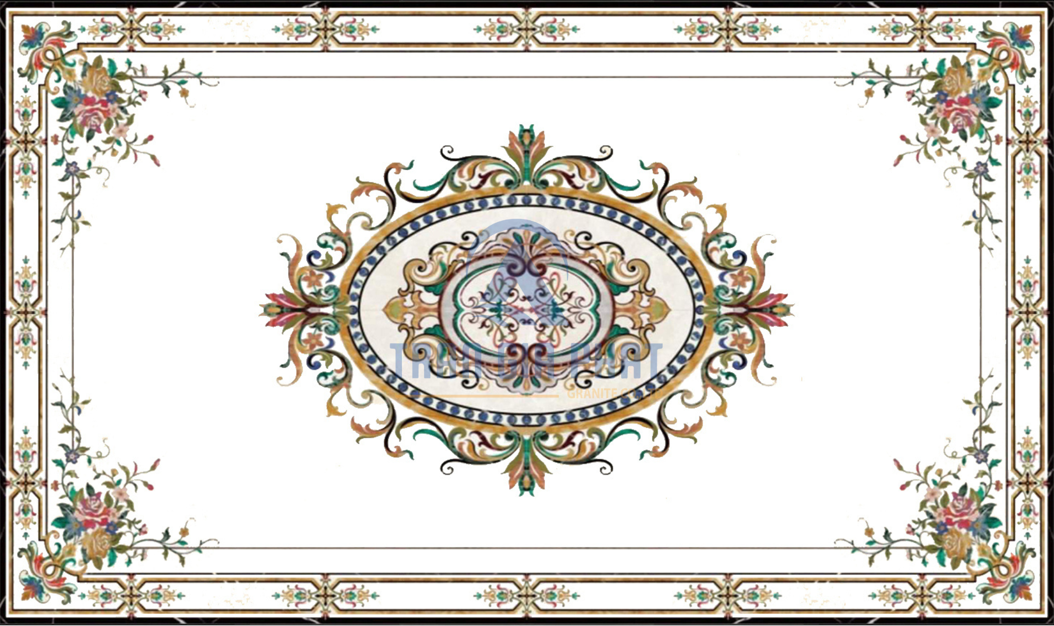 Đá hoa văn chữ nhật cao cấp R005