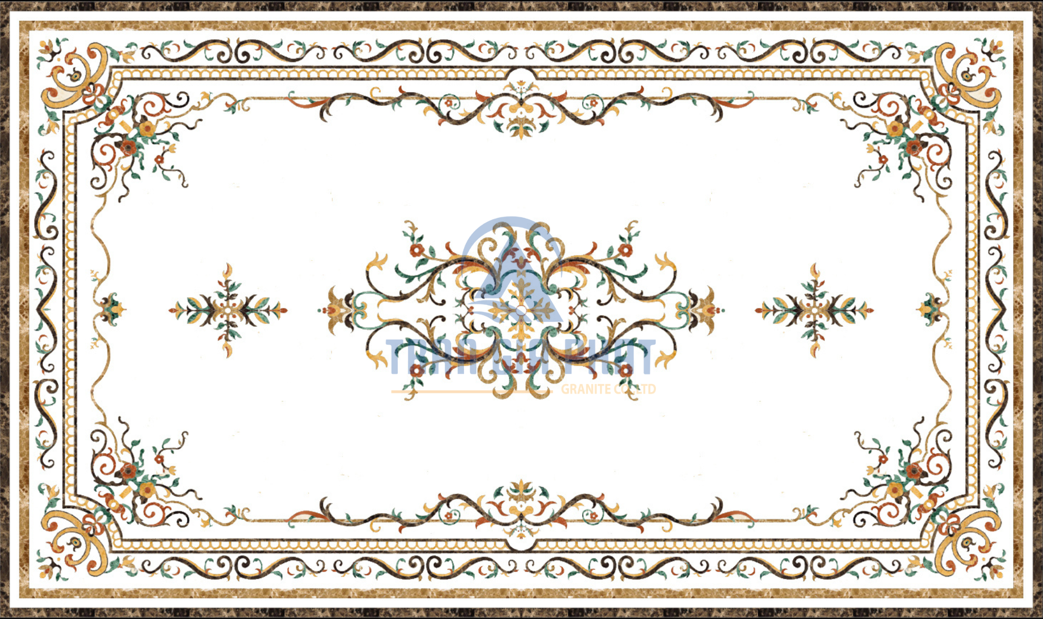 Đá hoa văn chữ nhật cao cấp R008