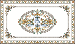 Đá hoa văn chữ nhật cổ điển R023