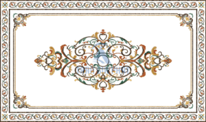 Đá hoa văn chữ nhật cổ điển R025