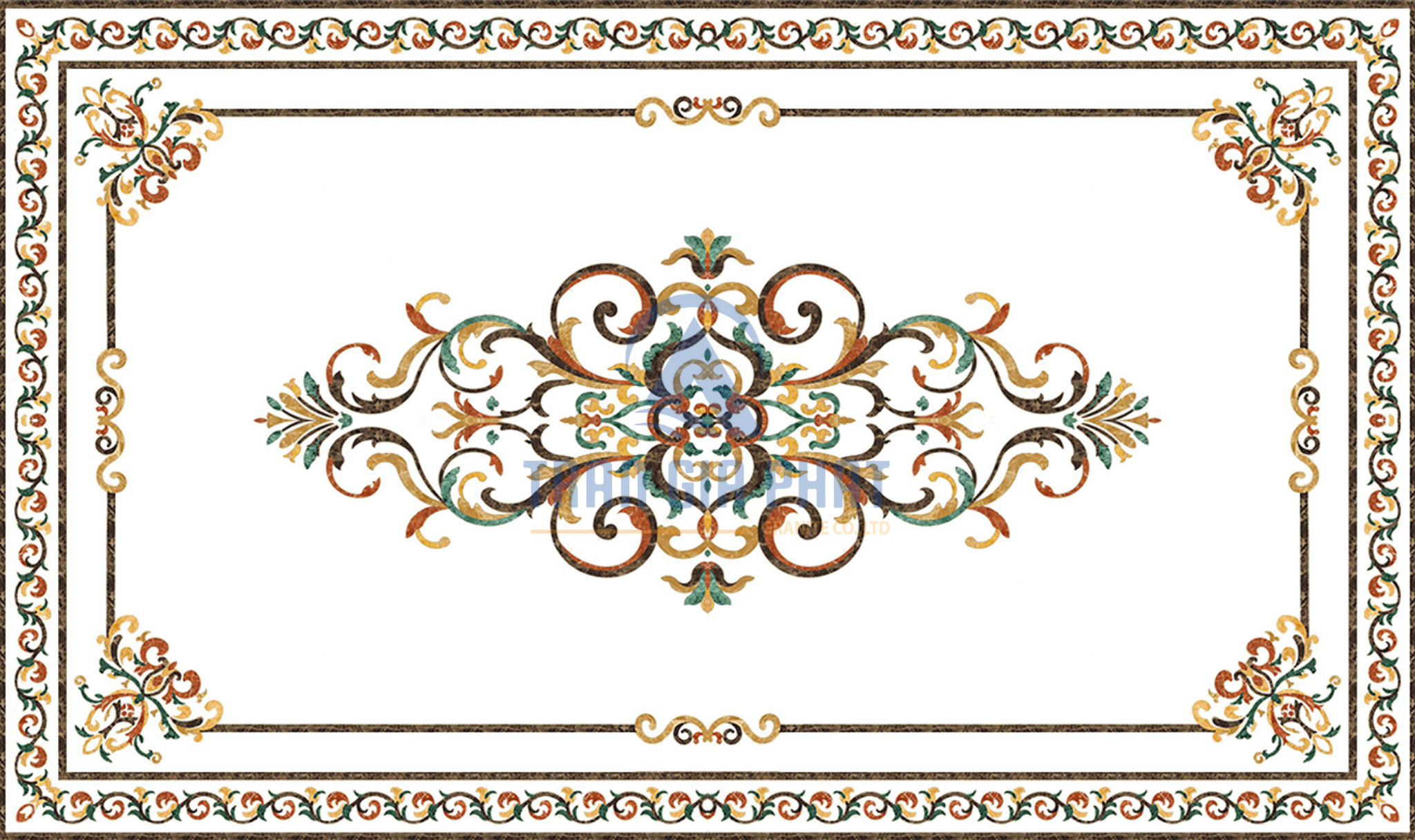 Đá hoa văn chữ nhật cổ điển R027