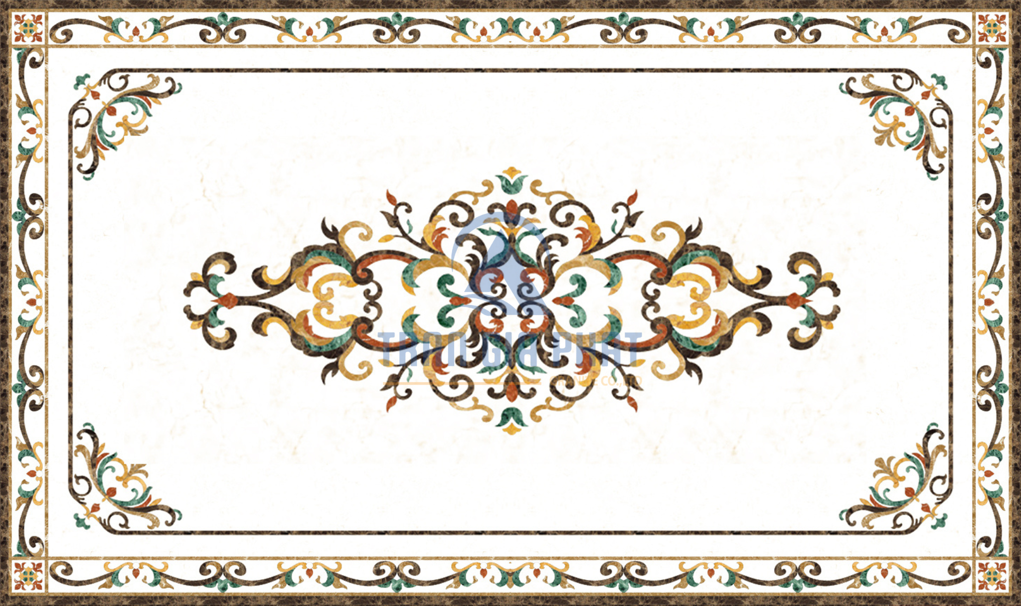 Đá hoa văn chữ nhật cổ điển R030