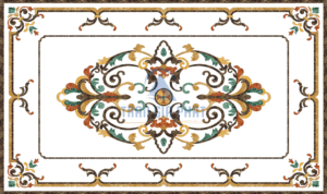 Đá hoa văn chữ nhật cổ điển R031