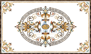 Đá hoa văn chữ nhật cổ điển R032