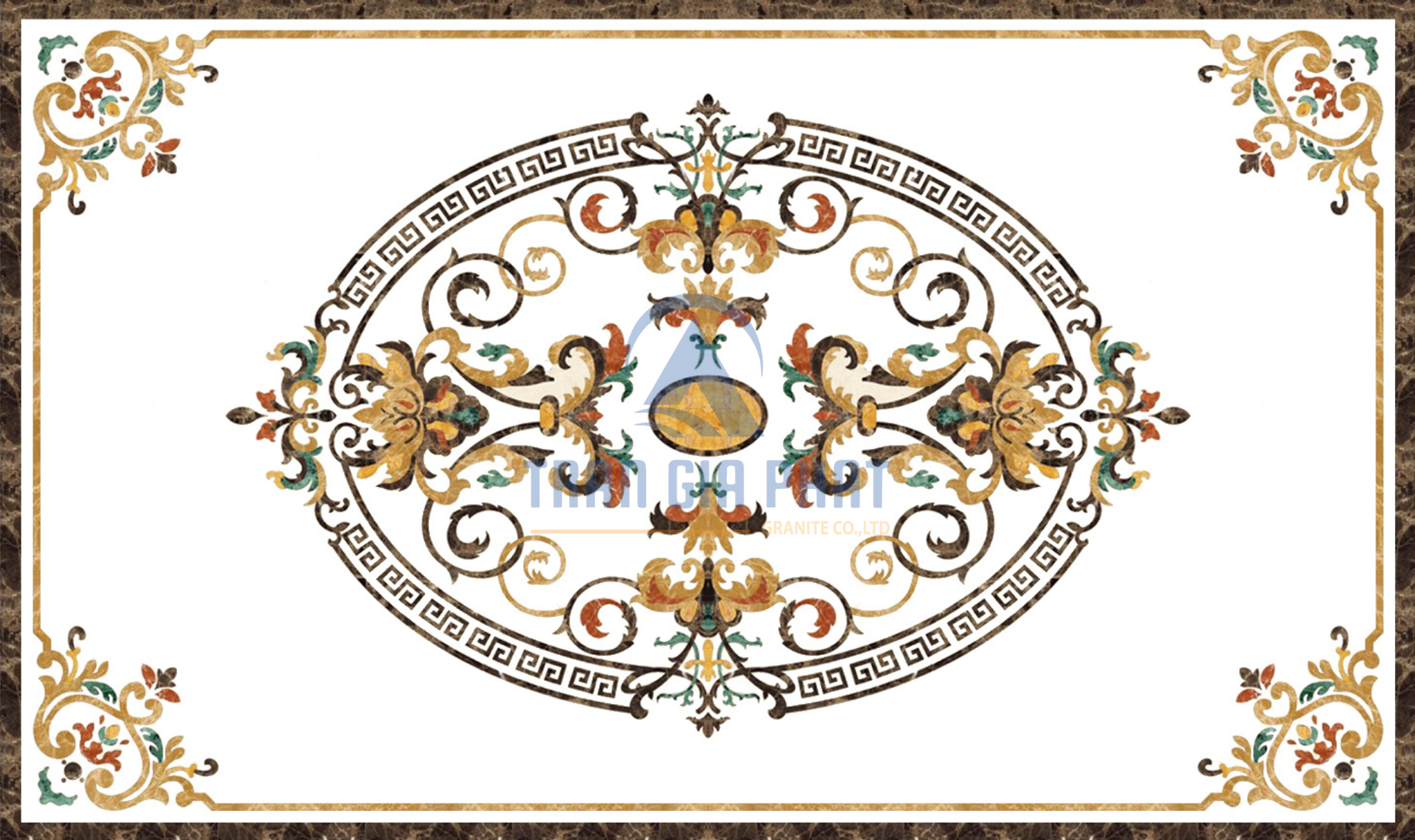 Đá hoa văn chữ nhật cổ điển R032