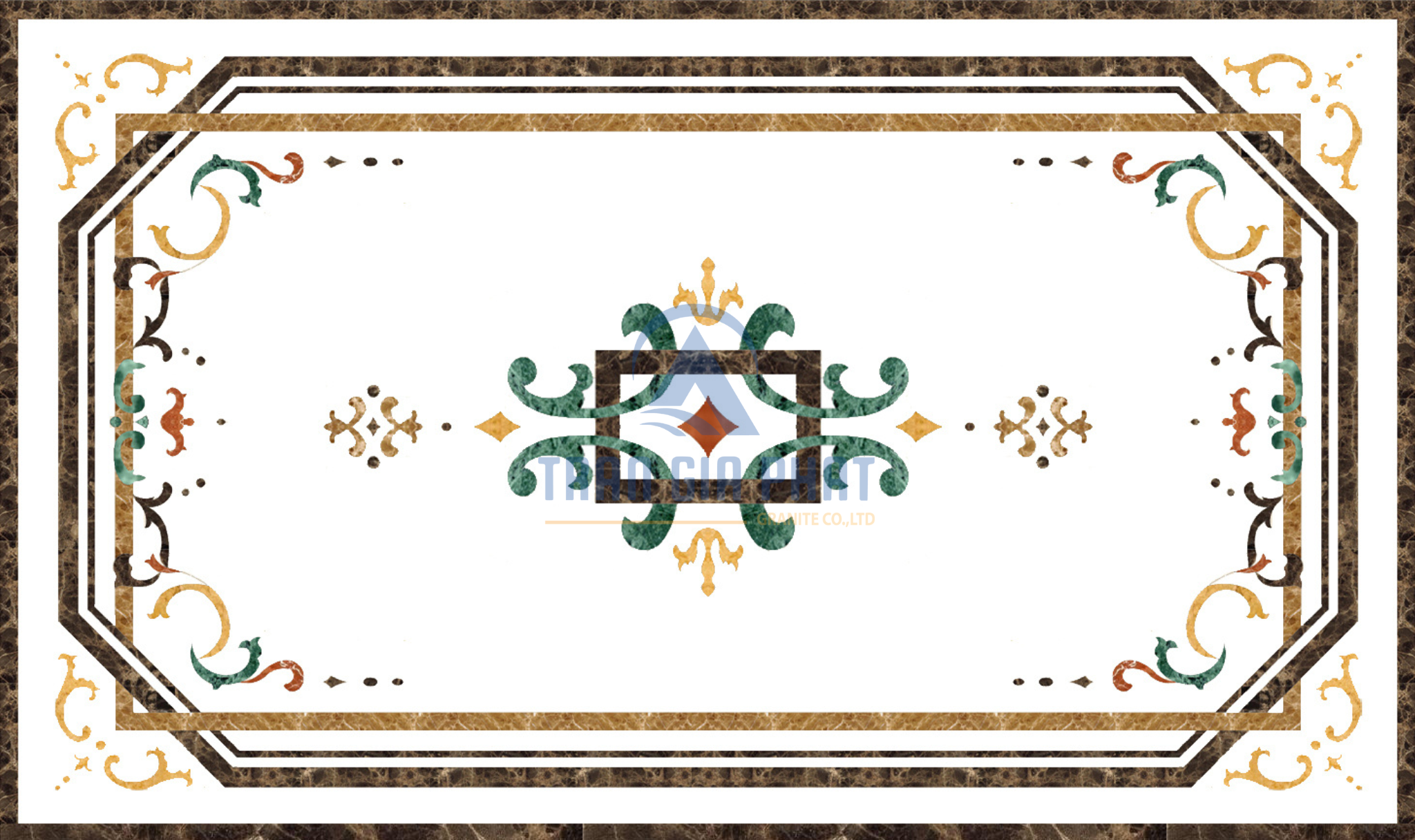 Đá hoa văn chữ nhật hiện đại R140