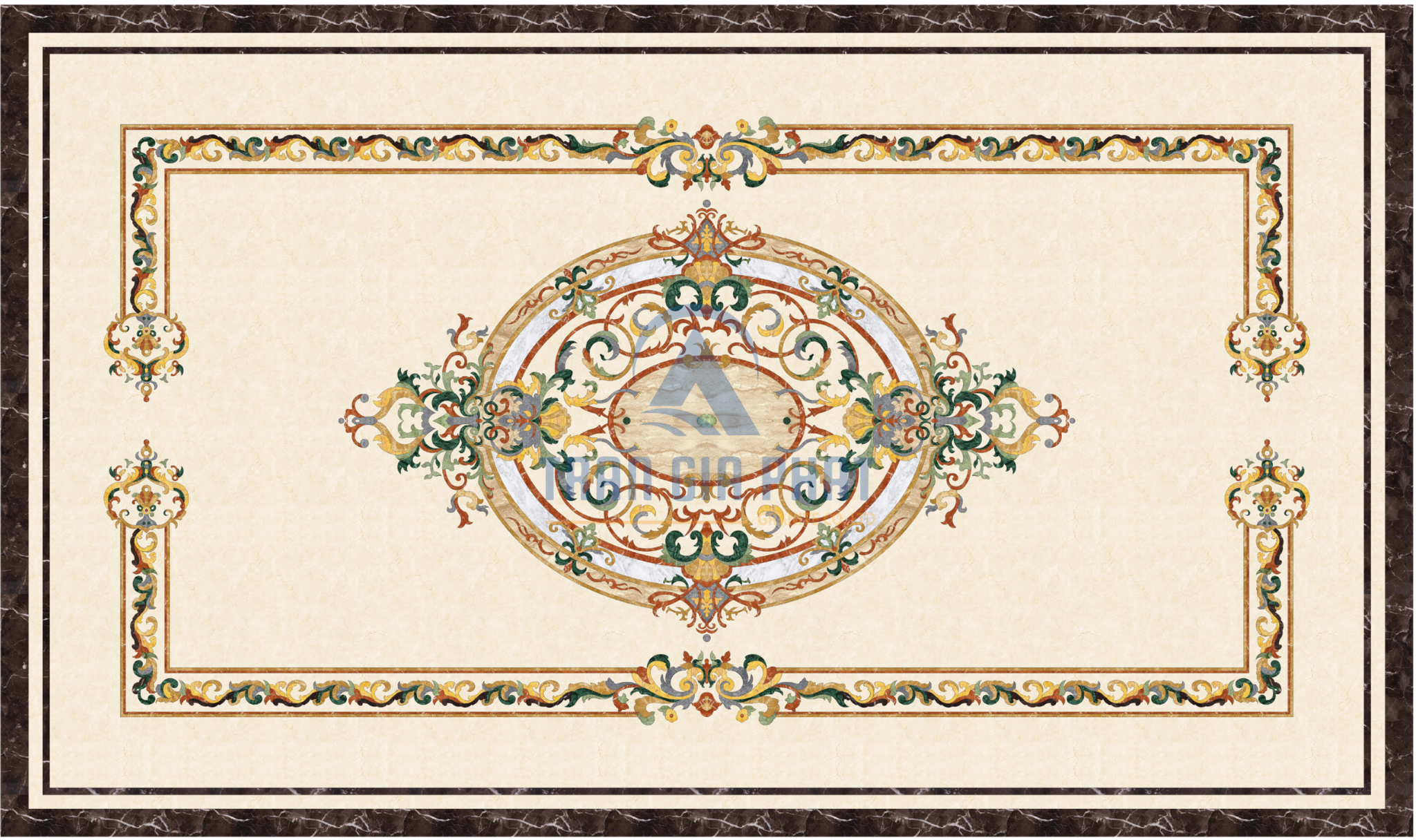 Đá hoa văn chữ nhật cao cấp R054