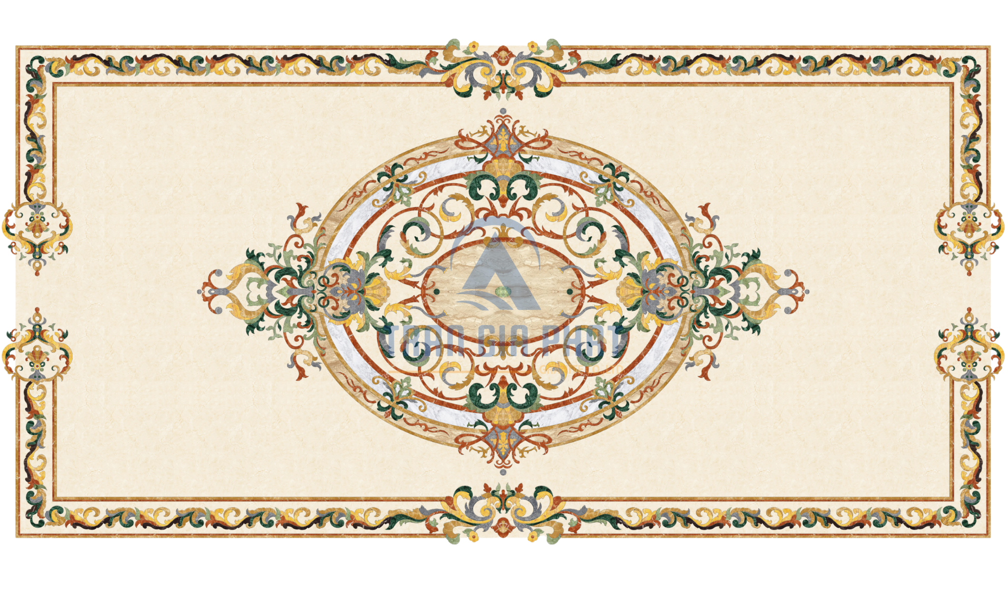 Đá hoa văn chữ nhật cao cấp R056