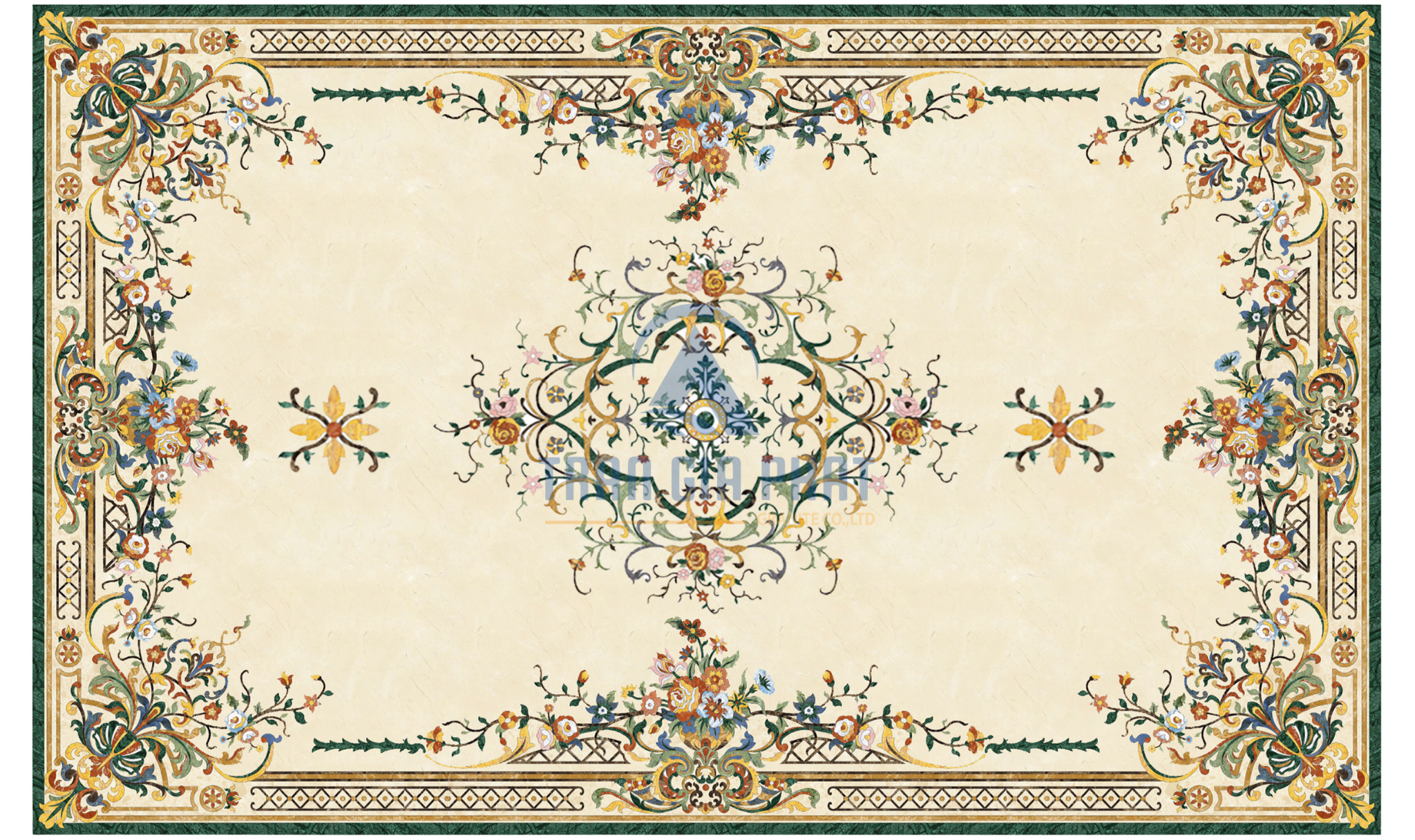 Đá hoa văn chữ nhật cao cấp R066