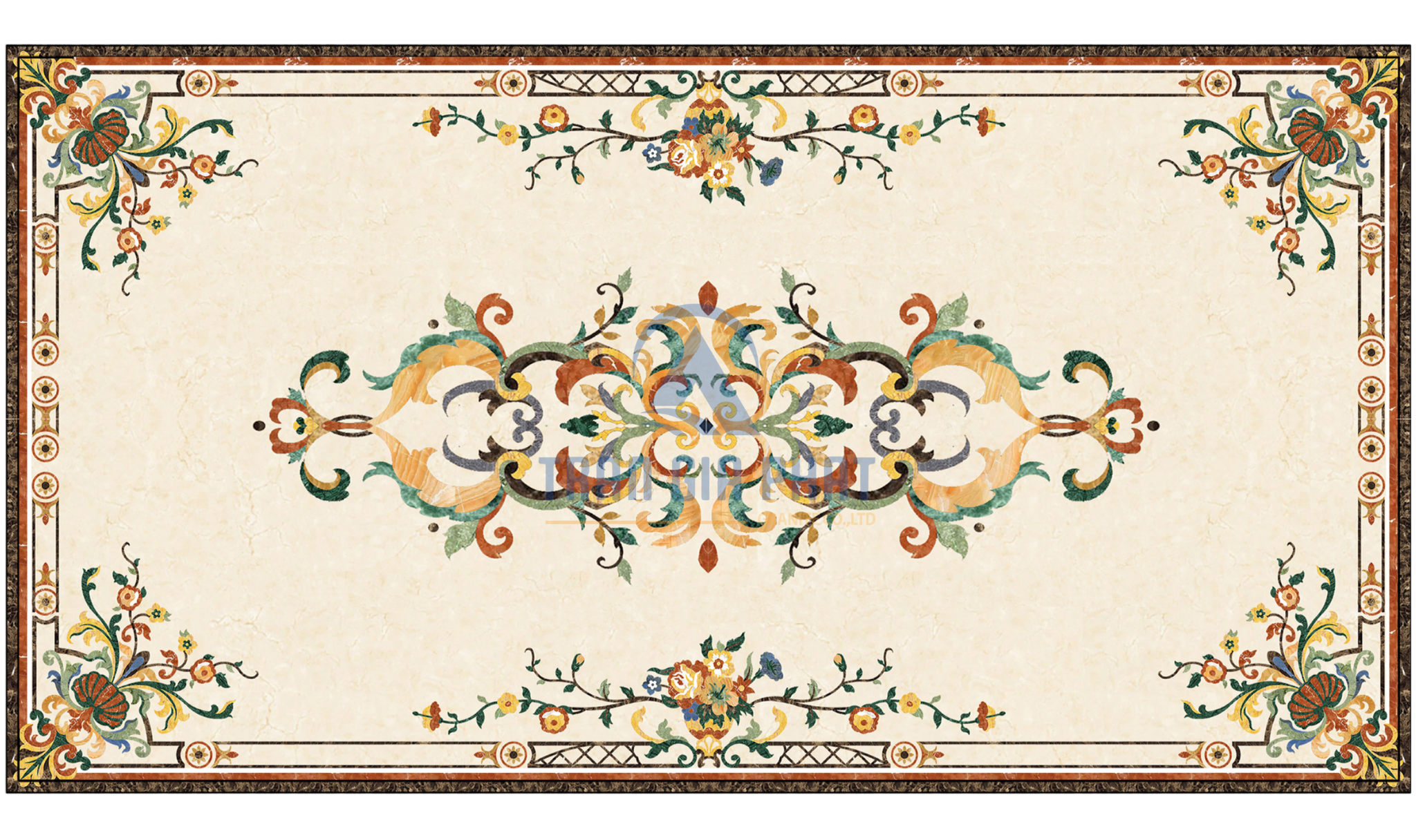 Đá hoa văn chữ nhật cao cấp R069