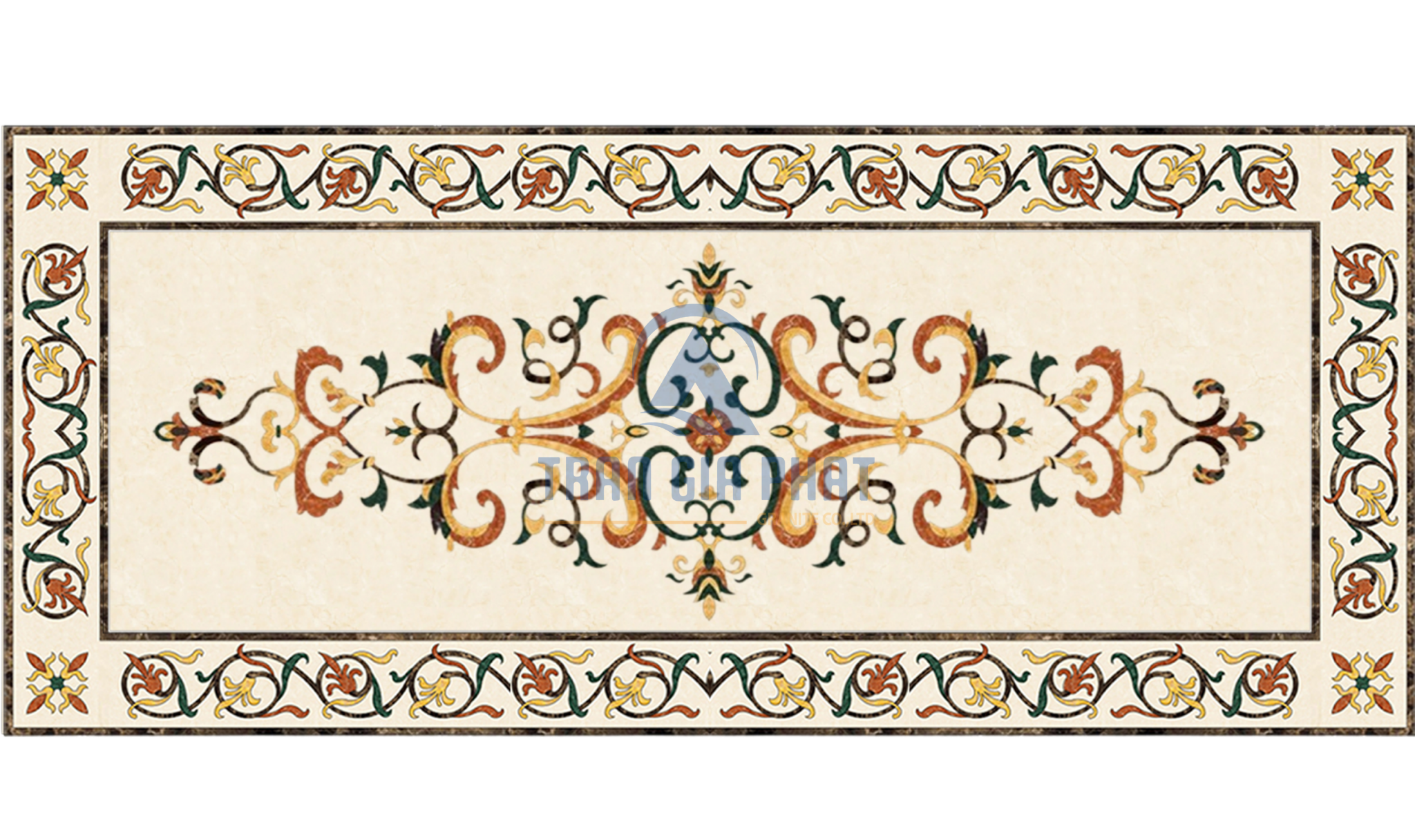 Đá hoa văn chữ nhật cổ điển R070