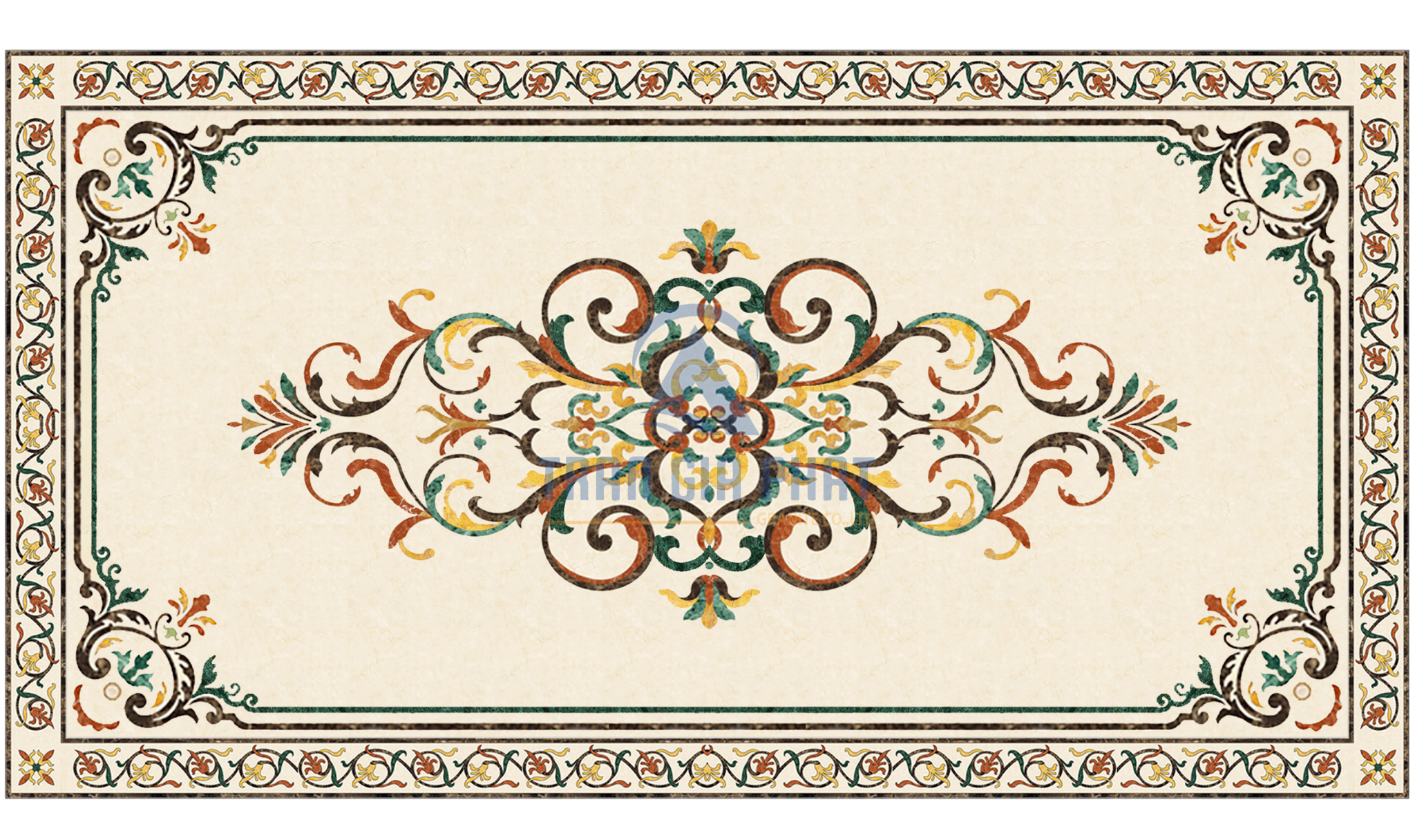 Đá hoa văn chữ nhật cổ điển R071