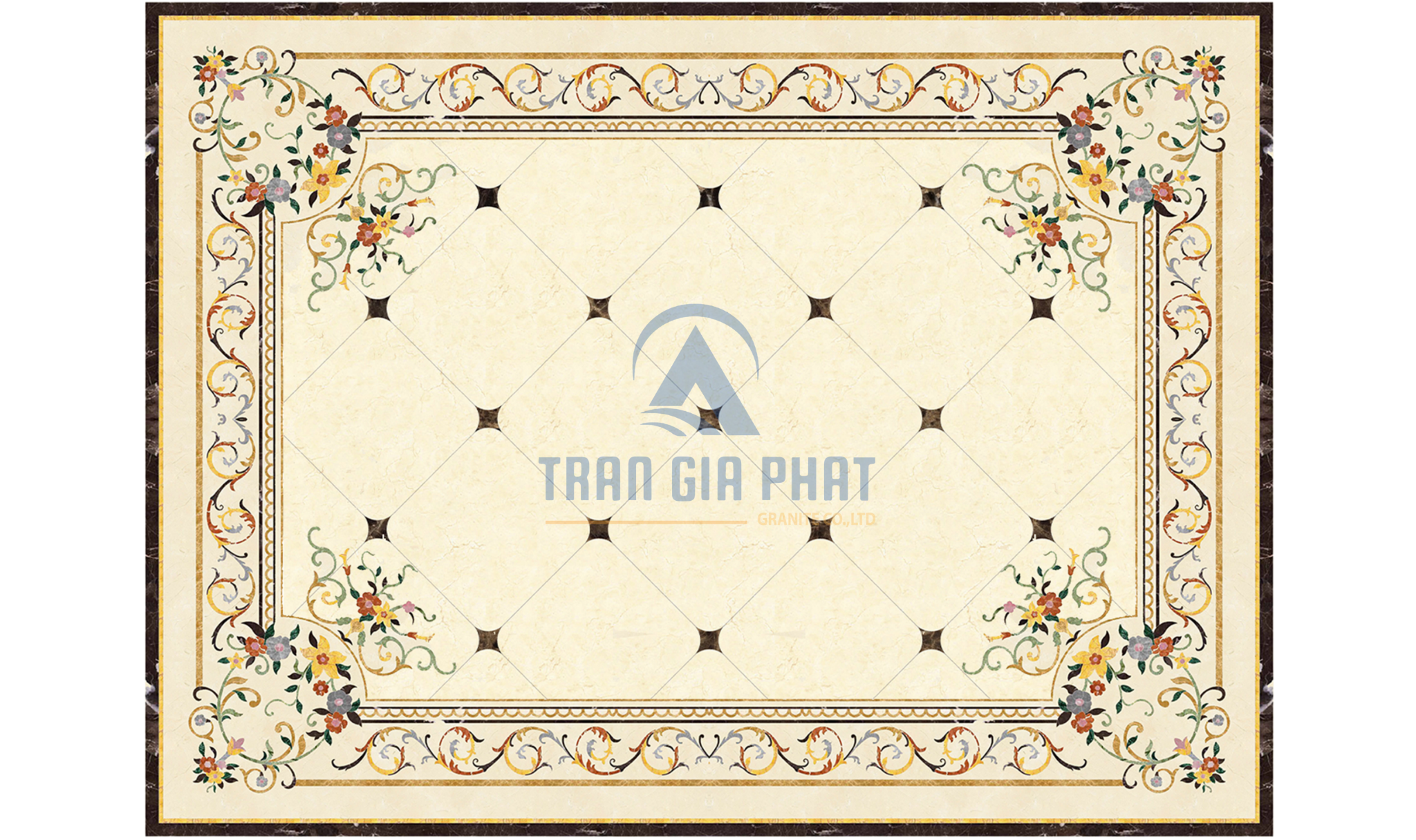 Đá hoa văn chữ nhật cao cấp R078