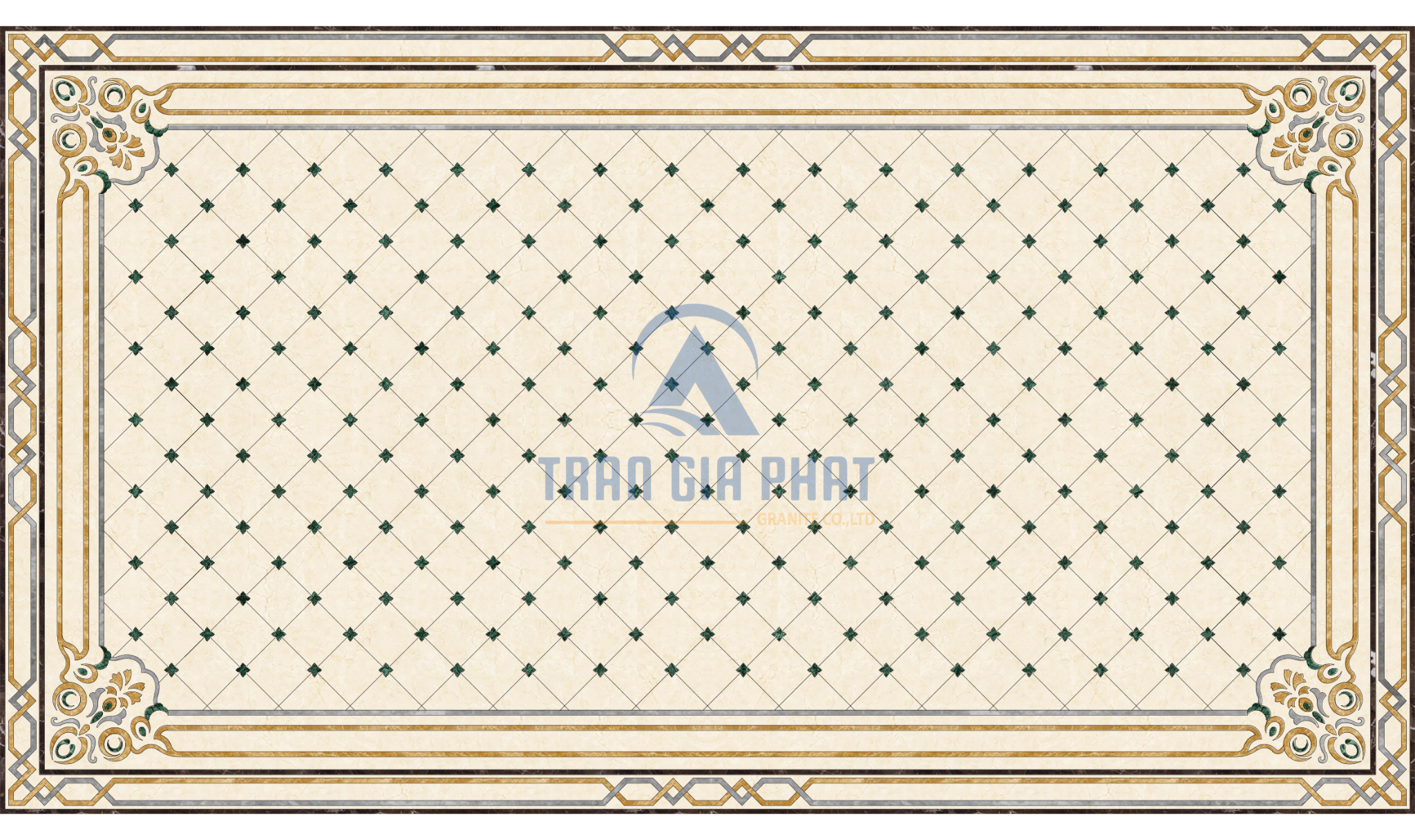 Đá hoa văn chữ nhật hiện đại R089