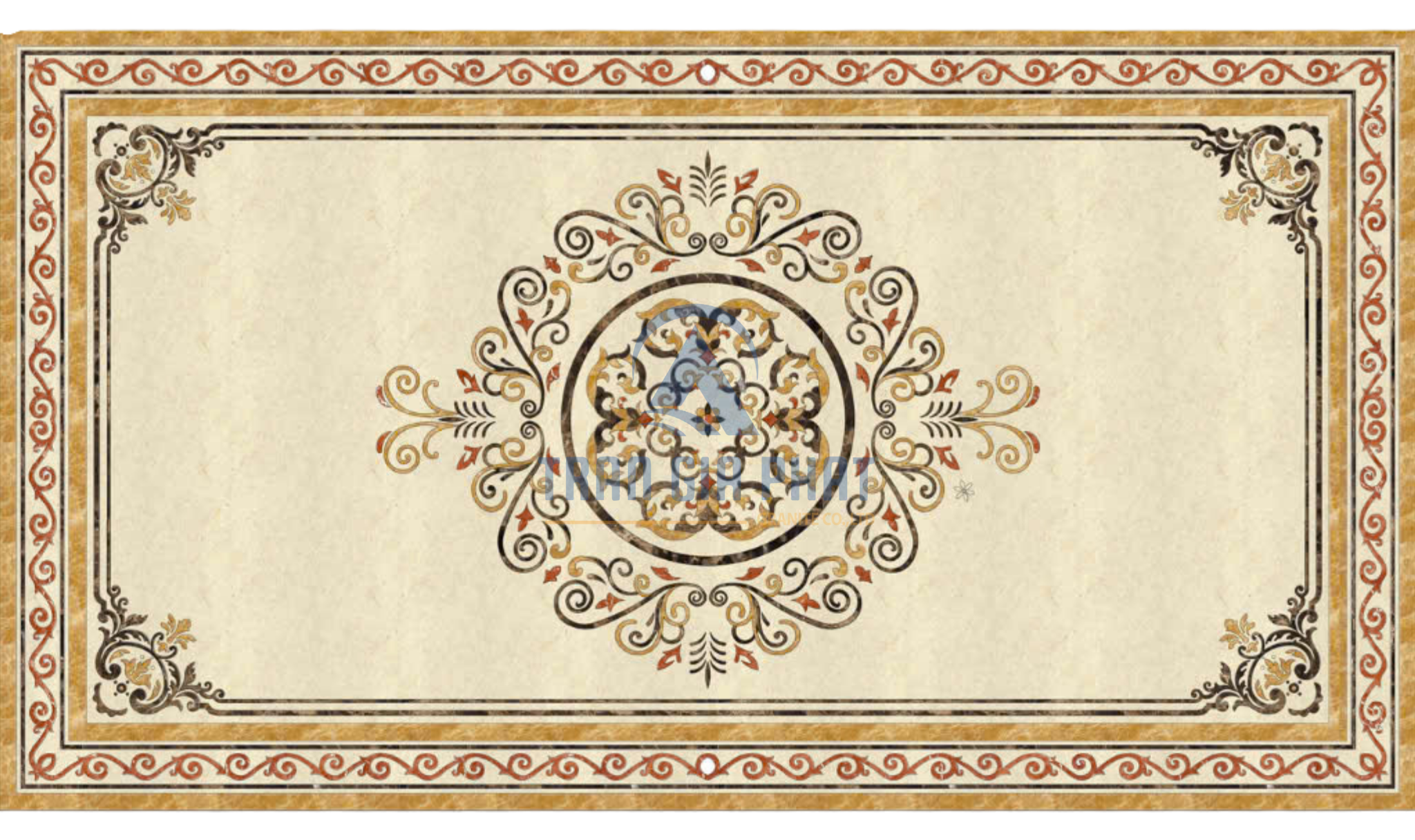 Đá hoa văn chữ nhật cổ điển R092