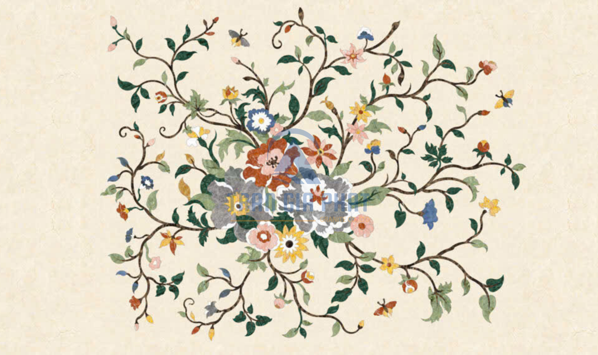 Đá hoa văn chữ nhật cao cấp R094