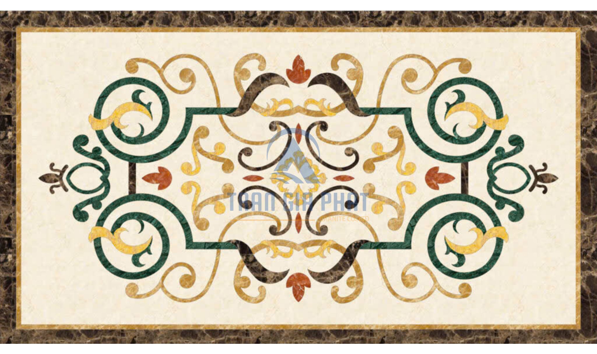 Đá hoa văn chữ nhật cổ điển R196